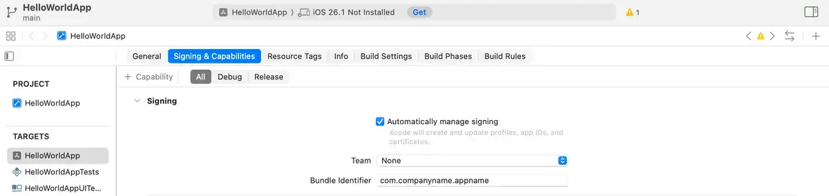 Xcode automatic code signing