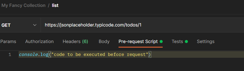 Pre-request Script