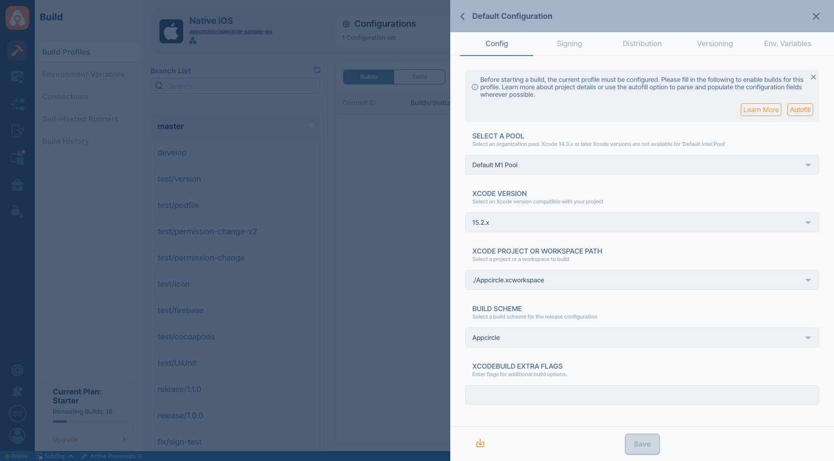 appcircle build configuration