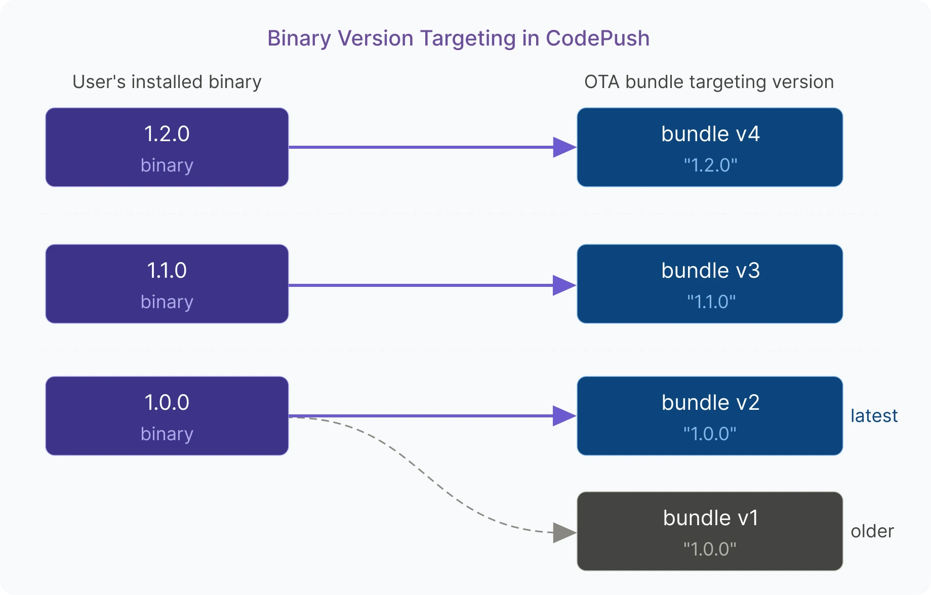 Binary Version Targeting in CodePush
