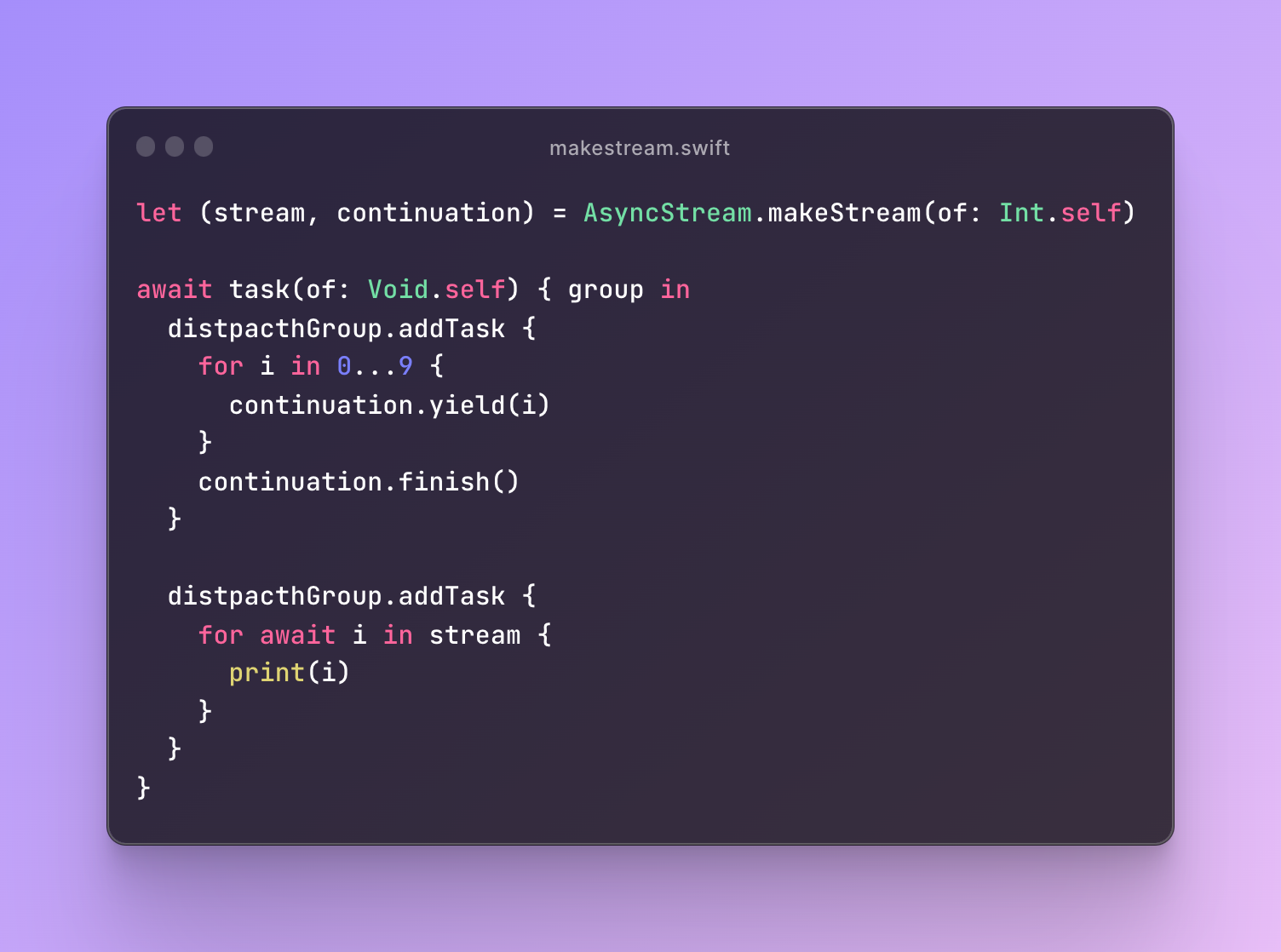 Convenience AsyncStream.makeStream methods