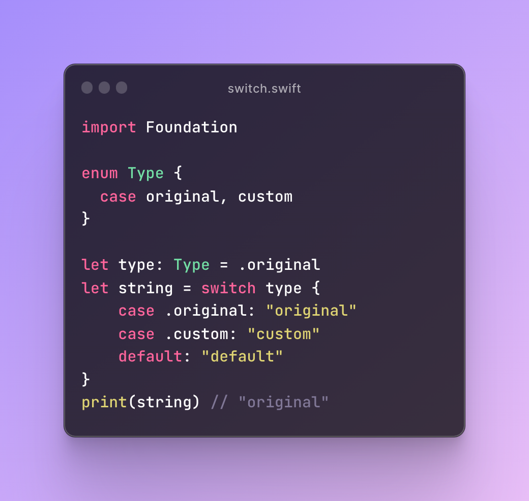 if and switch Expressions
