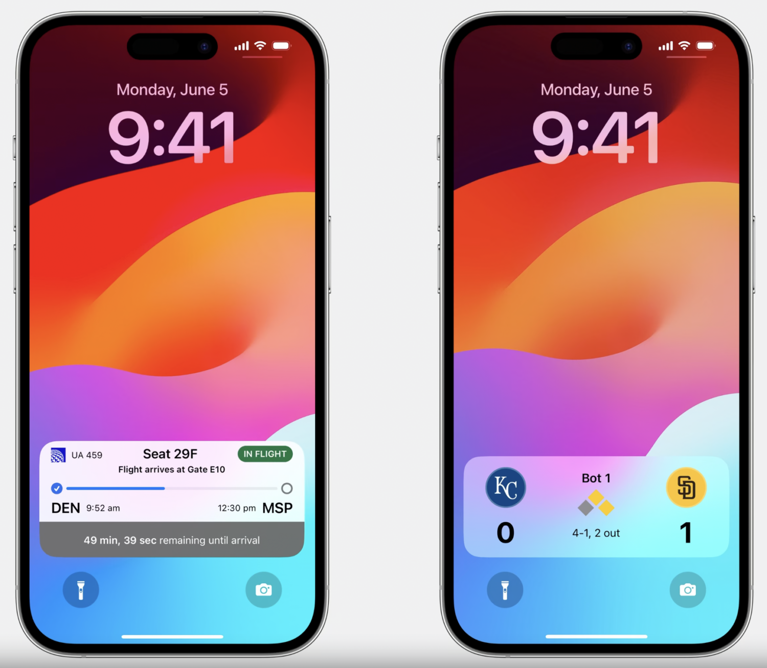 Live Activities example on iphone