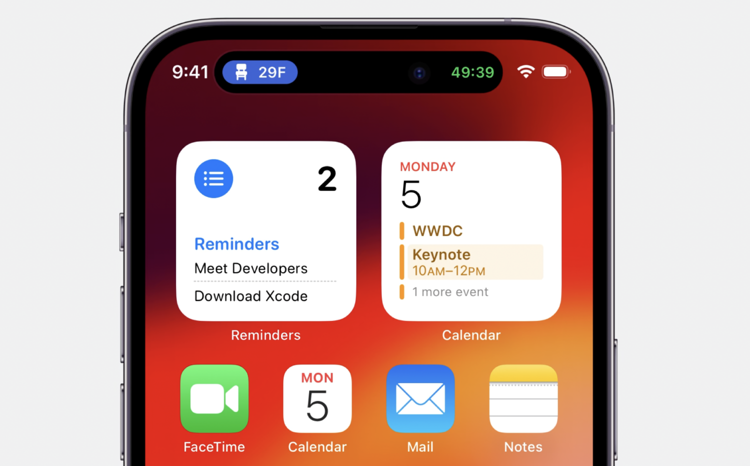 Live Activities example on iphone