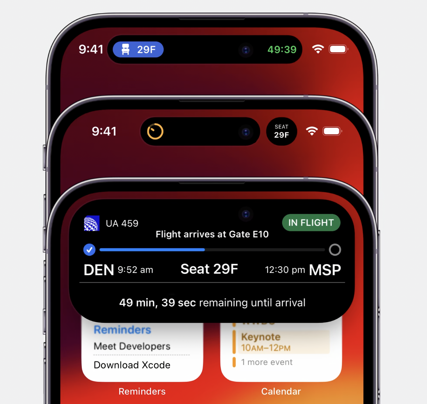 Live Activities example on iphone