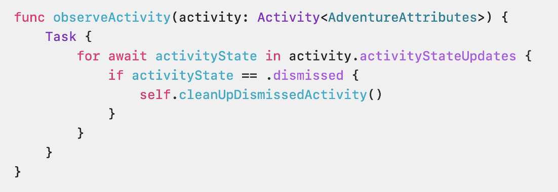 ActivityKit code example